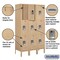 Salsbury Industries Wardrobe Locker, 36" W, 15" D, 66" H, (3) Wide, (9) Openings, Tan 63355TN-U - alternate 3